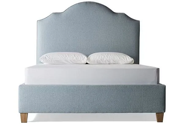 Vaughan-Bassett Queen Upholstered Bed in Ocean Blue