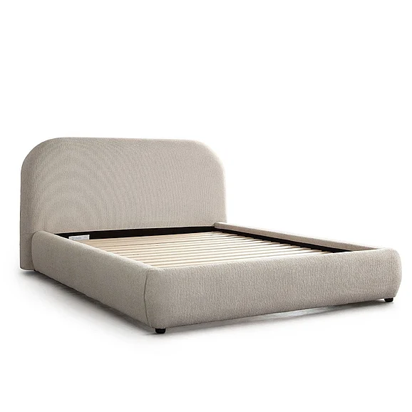 Diamond Sofa Ocean Queen Bed with Mattress Platform in Birch Performance Fabric OCEANBIQUBED
