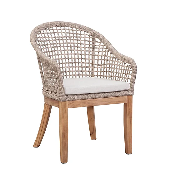 John Thomas Furniture Parks Outdoor Living Shenandoa Dining Chair in Gray ODC-300