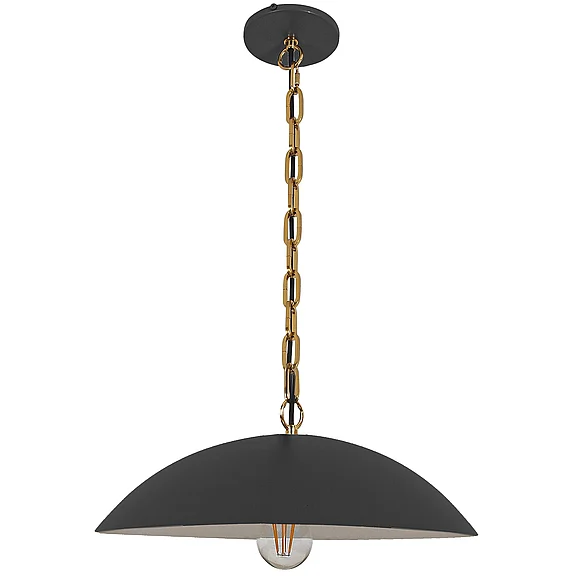 Dainolite 1LT Pendant, MB w/ AGB Chain OFE-151P-MB-AGB