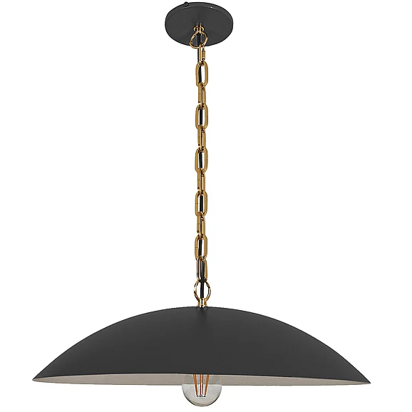 Dainolite 1LT Pendant, MB w/ AGB Chain OFE-191P-MB-AGB