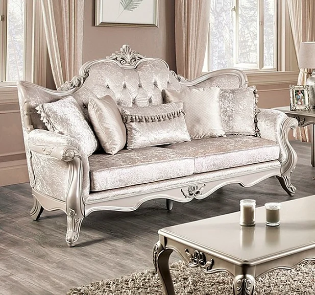 Furniture of America Acapulco Sofa in Off-White FM65001WH-SF