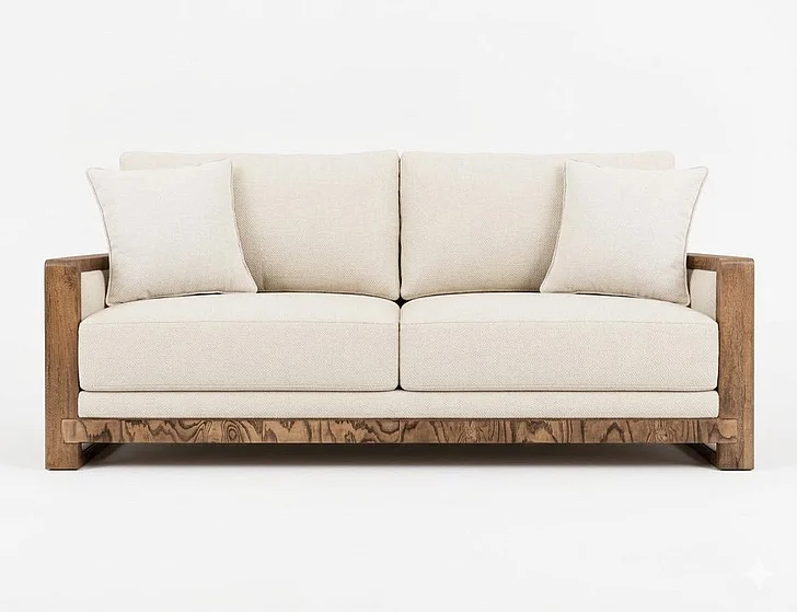IFD Ancora Loveseat in White IUP325-LOV-101