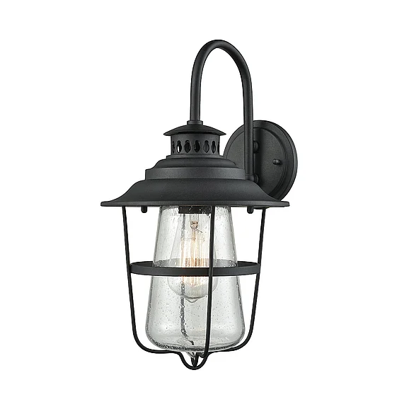 Atlas San Mateo 15'' High 1-Light Outdoor Sconce - Textured Matte Black OL11216-BK
