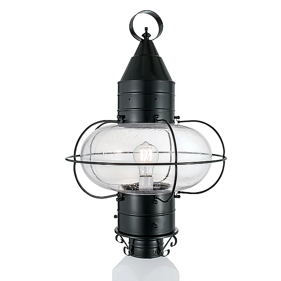 Atlas Classic Onion 22.5'' High 1-Light Outdoor Post Light - Black OL11297-BK2