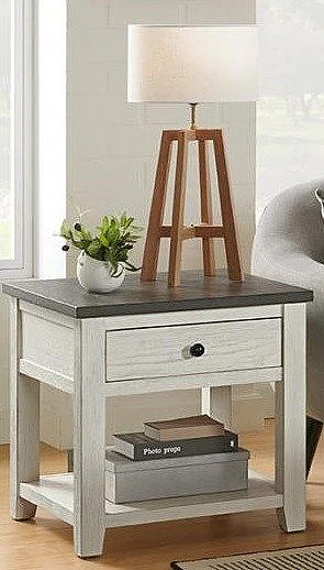 Urban Styles Omaha End Table Gray/Almond in 1656