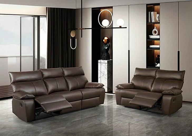 Furniture of America Onoria 2pc Reclining Living Room Set in Brown