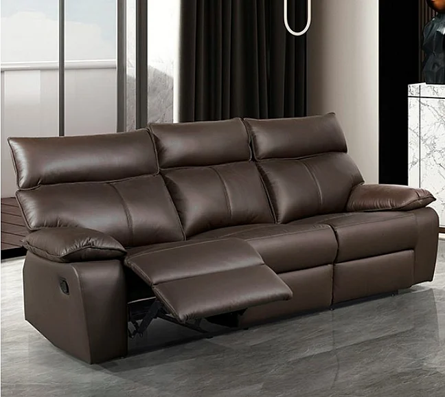 Furniture of America Onoria Manual Reclining Sofa in Brown FM69008BR-SF-M