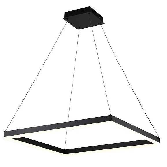 Bethel Matte Black Square LED Chandelier OP01CUS-30
