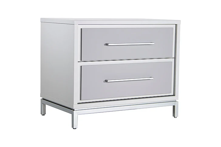 Idea Italia Quadroma/Ornata Nightstand in Tortora/Grey