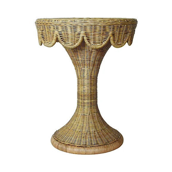 Worlds Away Orla Round Pedestal Side Table ORLA