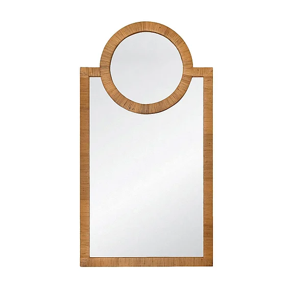Worlds Away Orlando Rattan Wrapped Mirror ORLANDO