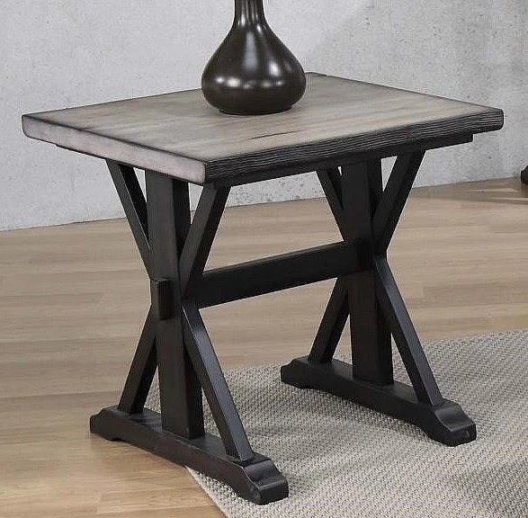 Urban Styles Orlando End Table Smoke Gray/Cappuccino in 1876