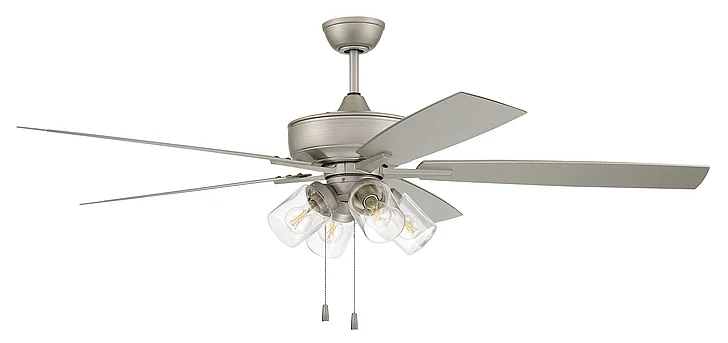 Craftmade 60" Outdoor Super Pro 104 in Painted Nickel w/ Painted Nickel Blades OS104PN5 CLOSEOUT
