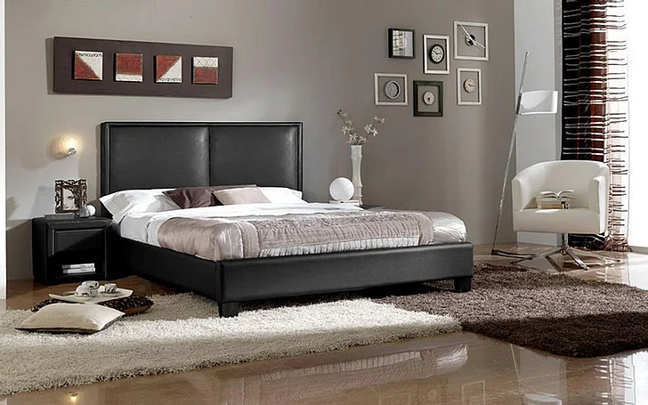 Baxton Studio Moderne Queen Modern Platform Bed in Black