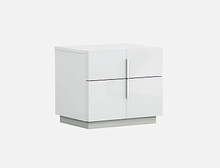 J&M Oslo Nightstand in White Lacquer 17485-NS PROMO