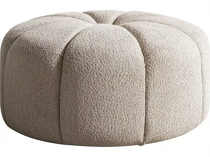 Whiteline Modern Lune Ottoman in Taupe OT2051F-TAU