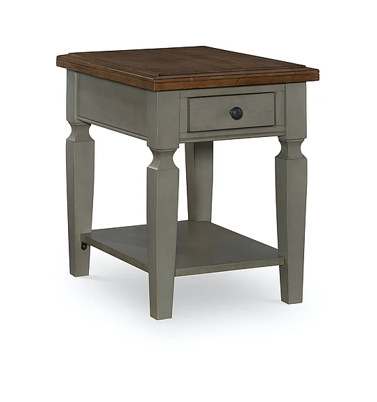 John Thomas Vista End Table in Hickory & Stone OT41-15E