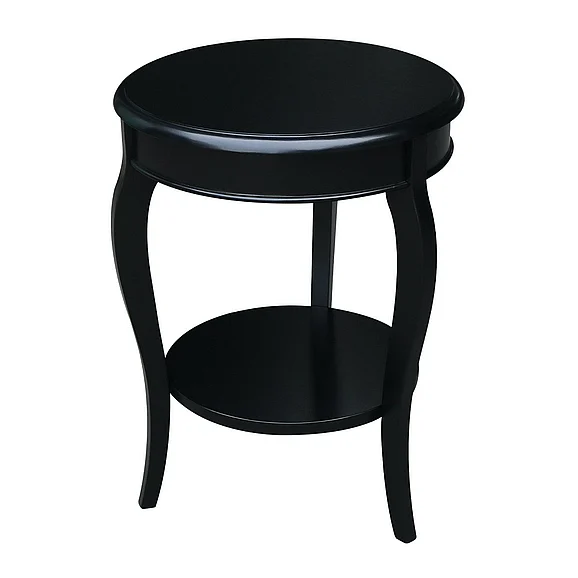 John Thomas Destinations Cambria Accent Table in Solid Black OT46-18R-18