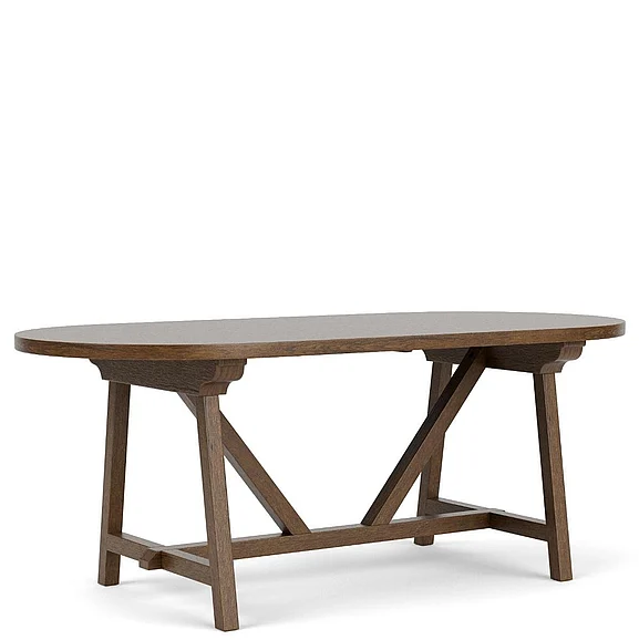 Riverside Furniture Calhoun Oval Dining Table in Whiskey Oak 61753