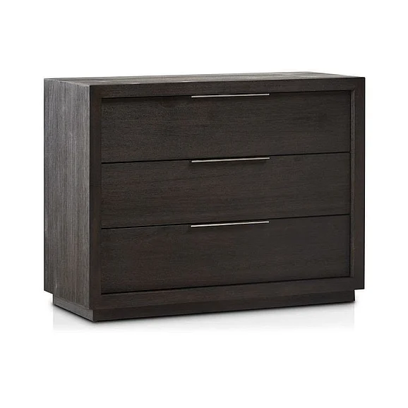 Modus Oxford 3 Drawer Nightstand in Basalt Grey