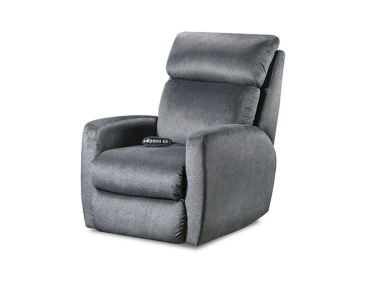 Southern Motion Primo Leather Power Headrest Wall Hugger Recliner with SoCozi Massage in Charcoal 6144-95P 159-14