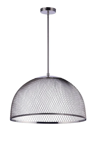 Craftmade Sculptural Statement Pendants in Brushed Polished Nickel P1005BNK-LED