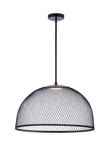Craftmade Sculptural Statement Pendants in Flat Black P1005FB-LED