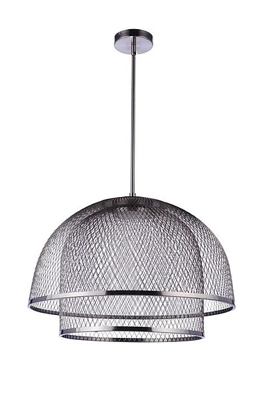 Craftmade Sculptural Statement Pendants in Brushed Polished Nickel P1006BNK-LED