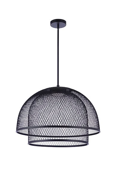 Craftmade Sculptural Statement Pendants in Flat Black P1006FB-LED