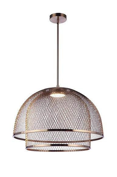 Craftmade Sculptural Statement Pendants in Satin Brass P1006SB-LED