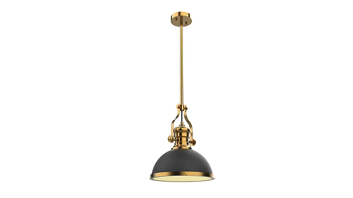 Vinci Lighting Pendants in Aged Brass/Black P1010AB/BK