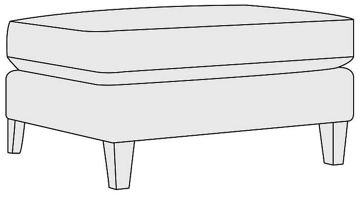 Bernhardt Isabella Upholstered Ottoman P4611 CUSTOM ITEM