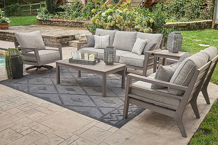 Hillside Barn 2pc Outdoor Living Room Set in Gray P564