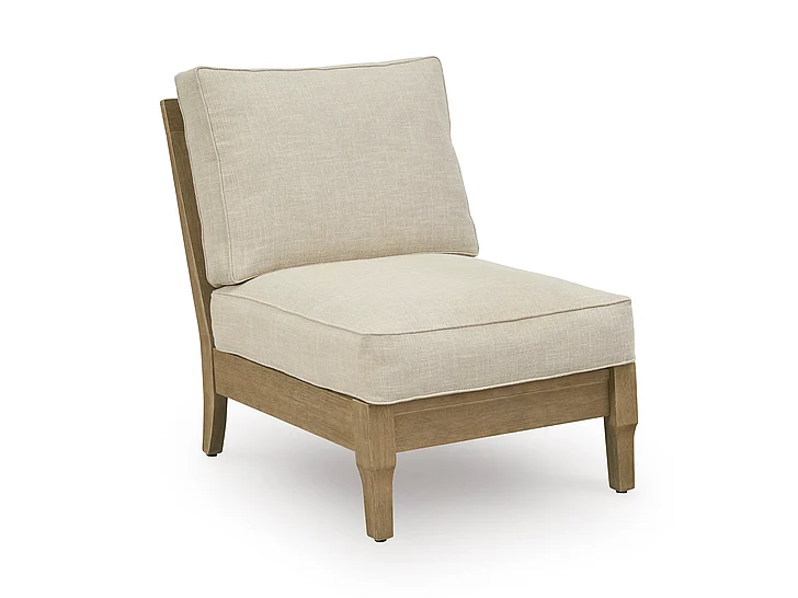 Clare View Armless Chair with Cushion in Beige P801-846