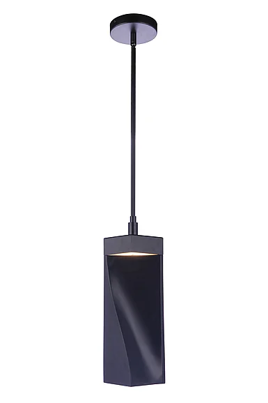 Craftmade Drama LED Mini Pendant in Flat Black P990FB-LED