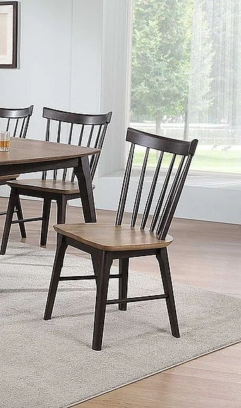 ECI Kensington 7pc Leg Dining Set in Black and Natural