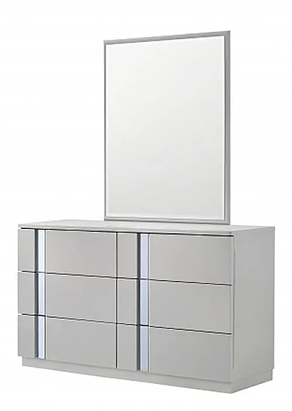 J&M Palermo Dresser and Mirror in Grey 17714-DM CLOSEOUT