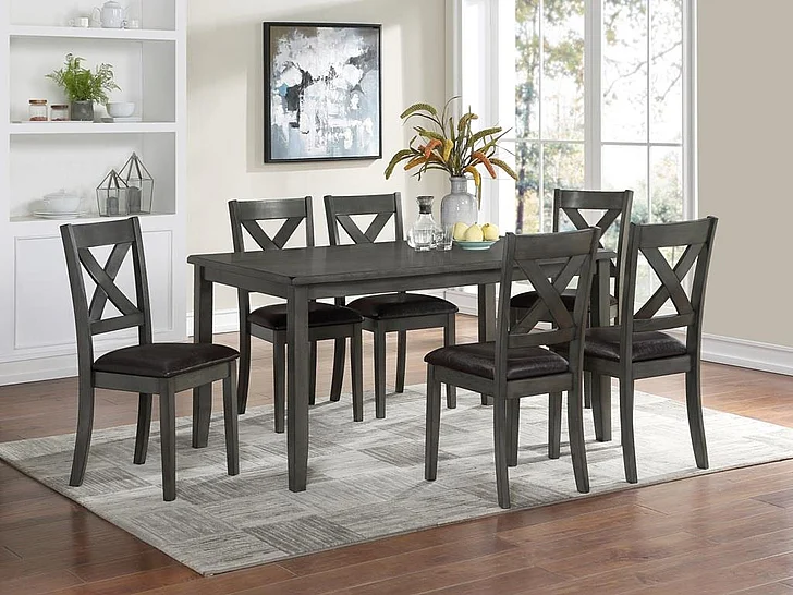 Urban Styles Palm Spring Dining 7-Pack Set Gray in 1595