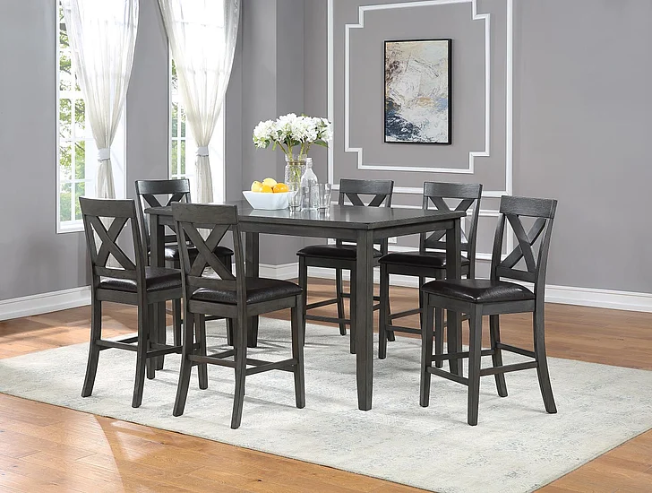Urban Styles Palm Springs Counter 7-Pack Set Gray in 2595