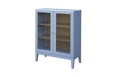 Cottage Creek Palms Display Cabinet in Powder Blue 8195-1018