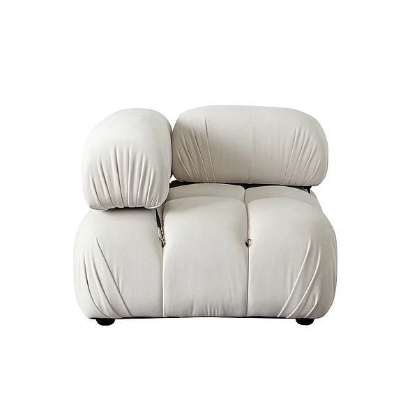 Diamond Sofa Paloma Square Corner in Light Cream Velvet PALOMASCCM