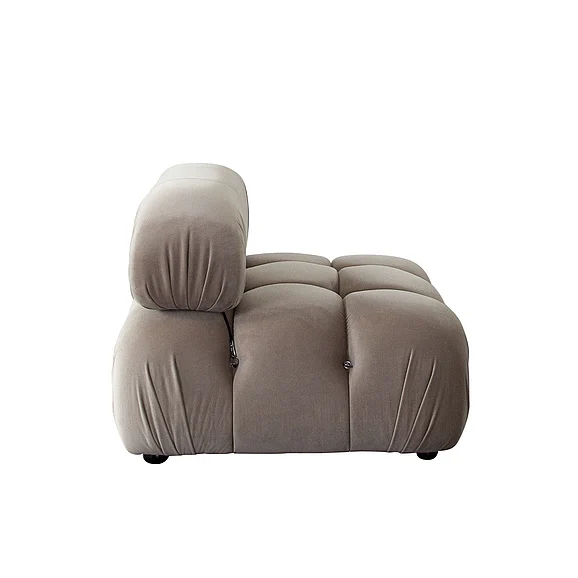 Diamond Sofa Paloma Armless Chair in Mink Tan Velvet PALOMAACTN