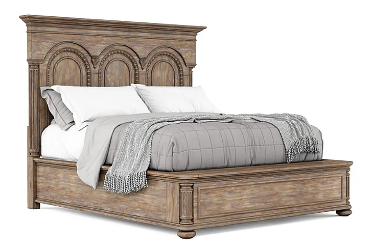 A.R.T. Furniture Architrave King Panel Bed in Rustic Pine