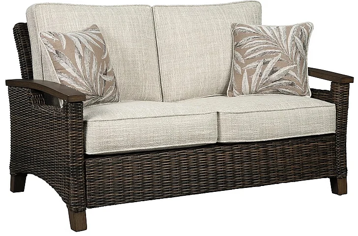 Paradise Trail Nuvella Outdoor Loveseat in Medium Brown P750-835