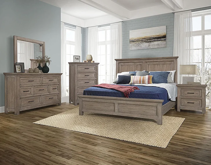 FD Home Parson Creek I 2pc Panel Bedroom Set in Oak 7318