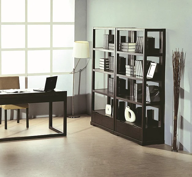 Beverly Hills Parson Bookcase in Brown