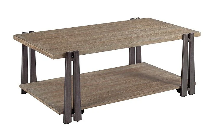 Hammary Hamilton Pasadena Rectangular Coffee Table in Brown 029-910 CLOSEOUT
