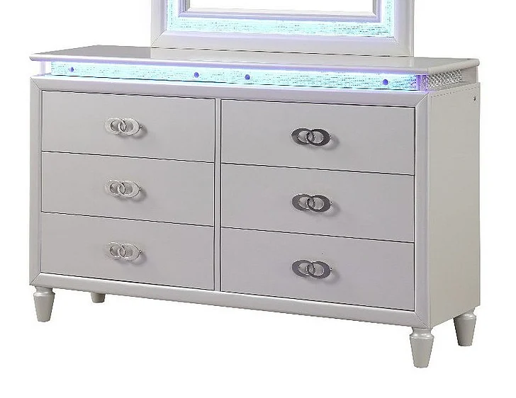 Galaxy Home Perla Dresser in Milky White 659436448698