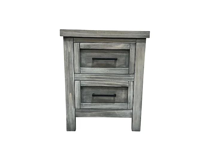 Split Nickel Patsy 2 Drawer Nightstand V-PATSY-2NS | COPA18